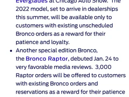 If you were chosen for the Bronco Raptor, what was your reservation number?